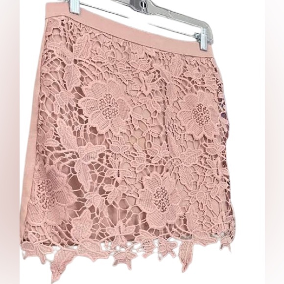 Pink Crochet Overlay Skirt American Eagle - Picture 7 of 10